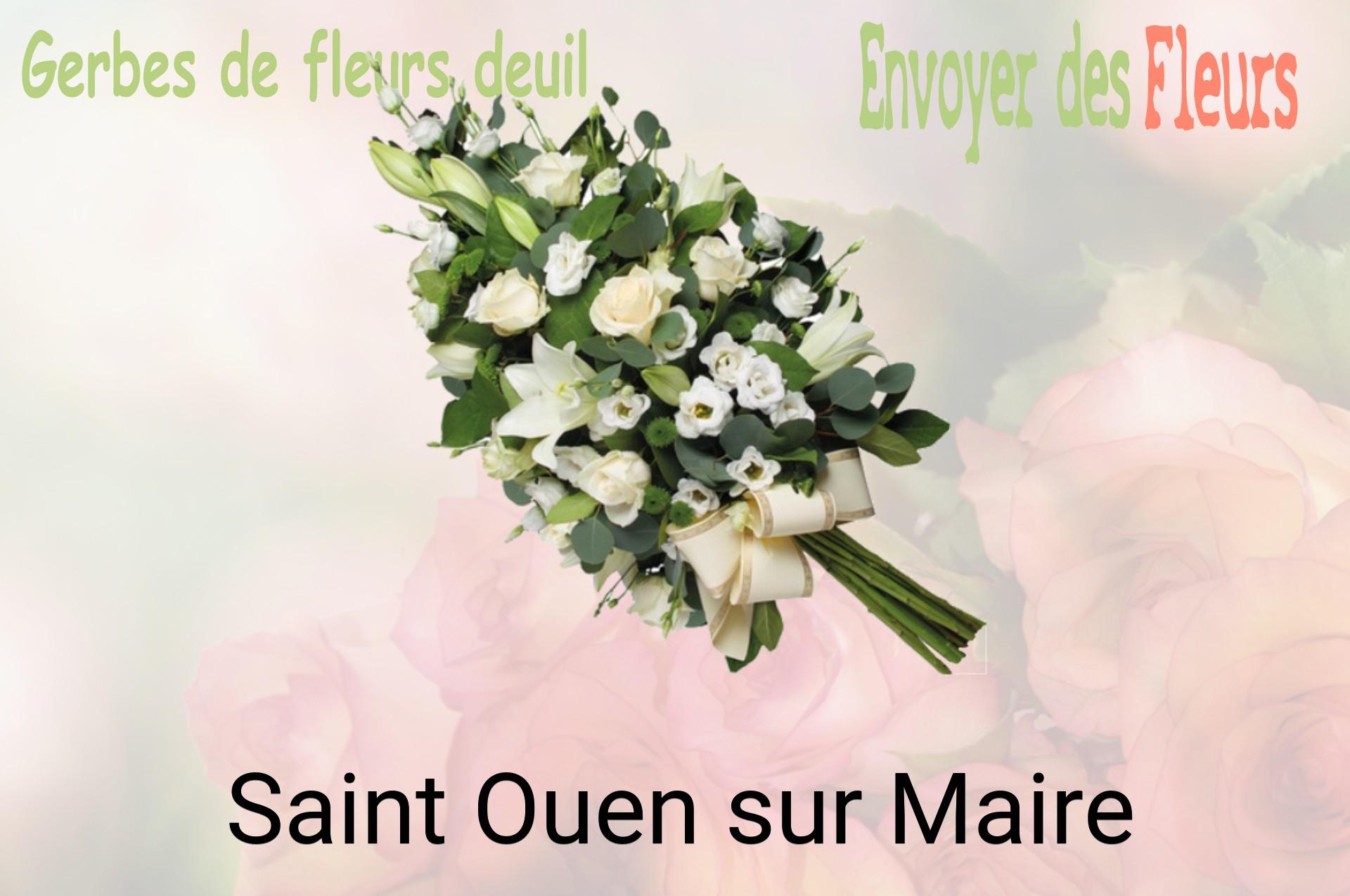 Gerbe de fleurs de deuil livrée à Saint-Ouen-sur-Maire